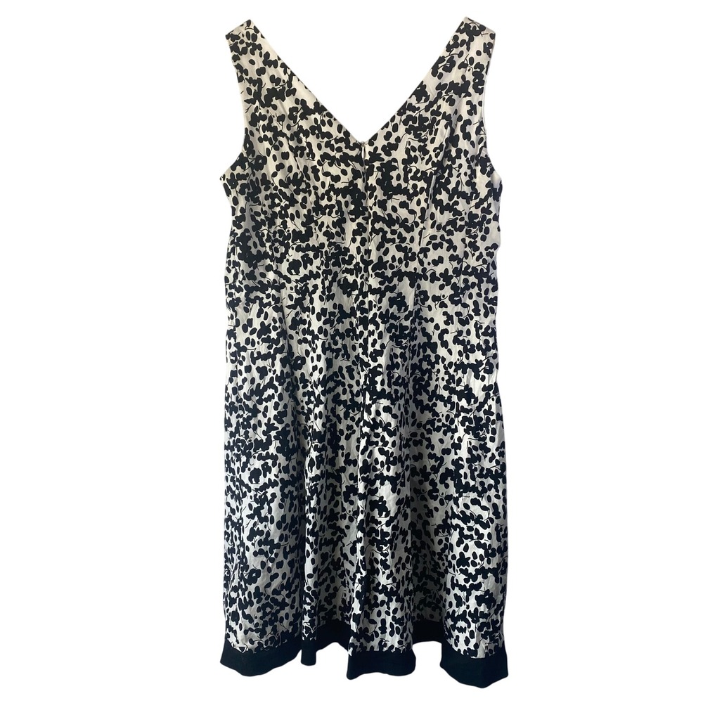 R&K Originals Black and White Sleeveless V Neck Dress Size 14 - Picture 2 of 10